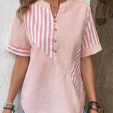 Beatrice | Striped Cotton Blouse for Effortless Everyday Style