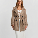 Seraphina | Cropped Double-Breasted Trench Coat