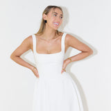 Anastasia | Square Neck Elegant Midi Dress