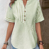 Beatrice | Striped Cotton Blouse for Effortless Everyday Style