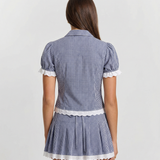 Esme | Gingham Fitted Mini Skirt Co-Ord Set