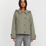 Elowen | Women’s Cropped Windbreaker Jacket with Hood