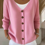 Florence | V-Neck Button-Up Long Sleeve Sweater