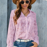 Cecilia | Women's Textured Blouse in Lightweight Cotton