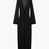 Thalira | Purple Long Knit Maxi Dress