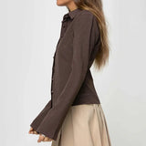 Elara | Women’s Retro Blouse with Flared Sleeves