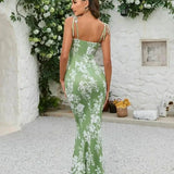 Emily | Floral Print Maxi Dress with Elegant Fitted Silhouette
