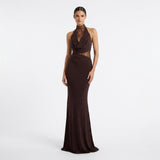 Esme | Women’s Lace Halter Maxi Dress for Elegant Occasions