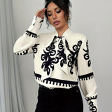 Serenia | Floral Tie-Neck Blouse with Elegant Design
