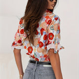 Lucienne | Floral Blouse with Elegant Feminine Style