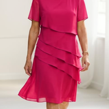 Charlotte | Elegant Flowing Ruffled Midi Dress