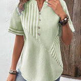 Beatrice | Striped Cotton Blouse for Effortless Everyday Style