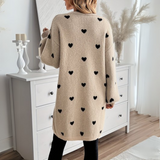 Clara | Heart Detail Fitted Cardigan