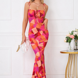 Emily | Floral Print Maxi Dress with Elegant Fitted Silhouette