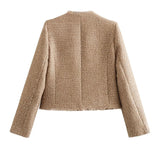 Abigail | Classic Tweed Jacket with Gold-Coloured Buttons
