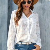 Cecilia | Women's Textured Blouse in Lightweight Cotton