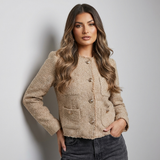 Abigail | Classic Tweed Jacket with Gold-Coloured Buttons