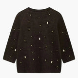 Holly | Embroidered Knit Cardigan with Front Pockets