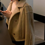 Georgia | Women's Suede Jacket with Sherpa Lining