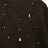 Holly | Embroidered Knit Cardigan with Front Pockets