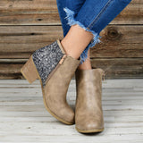 Aisling | Sparkling ankle boots with chunky heel elegance