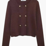 Brooke | Double-Breasted Knit Cardigan