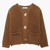Poppy | Chunky Knit Cardigan with Statement Buttons