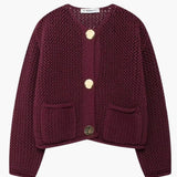 Poppy | Chunky Knit Cardigan with Statement Buttons