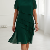 Charlotte | Elegant Flowing Ruffled Midi Dress