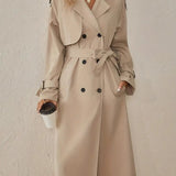 Poppy | Women's Premium Long Button-Up Trench Coat