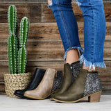 Aisling | Sparkling ankle boots with chunky heel elegance