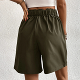 Vireya | Cropped Women’s Trousers with Button Detail