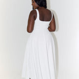Anastasia | Square Neck Elegant Midi Dress