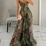 Maisie | Floral Maxi Gown with Adjustable Straps