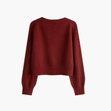 Imogen | V-Neck Asymmetrical Button Knit Cardigan for Elegant Everyday Wear