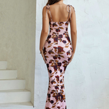 Emily | Floral Print Maxi Dress with Elegant Fitted Silhouette