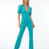 Phoebe | Elegant Puff Sleeve Jumpsuit with Wide Leg Design