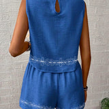 Lila | Boho Summer Two-Piece Set with Sleeveless Top and Shorts