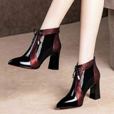 Tamsin | Pointed zippered ankle boots with elegant heel
