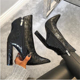 Skye | Women’s Leather Ankle Boots with Heel
