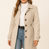 Elowen | Belted Mid-Season Trench Coat with Tailored Silhouette