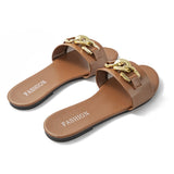 Harriet | Chain Detail Slip-On Sandals