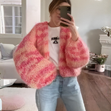 Matilda | Women's Striped Open-Front Knit Cardigan