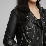 Arthur | Unisex Punk Rock Leather Biker Coat