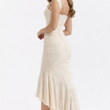 Ophelia | Satin Midi Dress with Cowl Neck