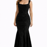 Ophelia | Satin Midi Dress with Cowl Neck