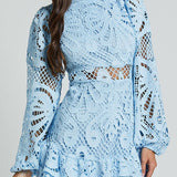 Genevieve | Elegant Puff Sleeve Midi Dress