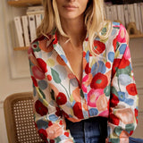 Lucienne | Floral Blouse with Elegant Feminine Style