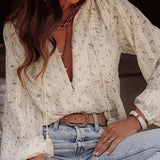 Elira | Floral V-Neck Blouse with Elegant Fit