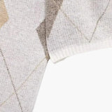 Ivy | Cropped Argyle Knit Cardigan